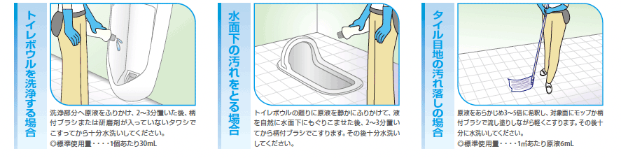 酸の力ですばやく落す 酸性トイレクリーナー - 下田通商株式会社